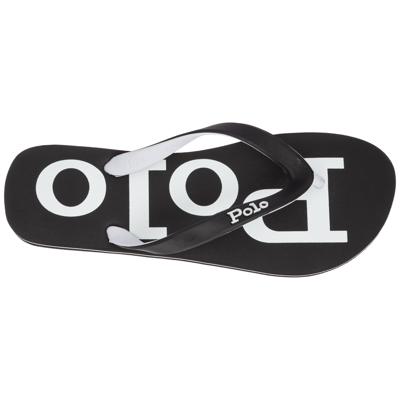 Shop Polo Ralph Lauren Men's Flip Flops Sandals In Black