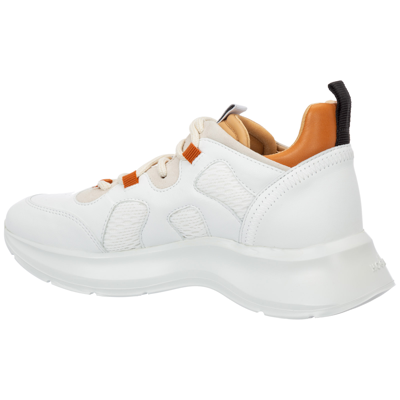 Shop Hogan Women's Shoes Leather Trainers Sneakers  H585 In White