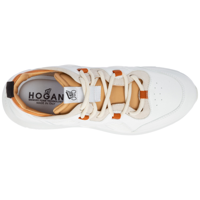 Shop Hogan Women's Shoes Leather Trainers Sneakers  H585 In White