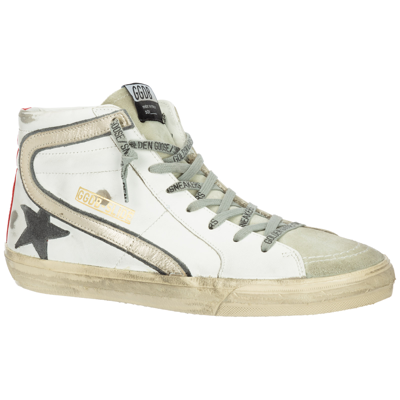 Shop Golden Goose Men's Shoes High Top Leather Trainers Sneakers  Slide In White
