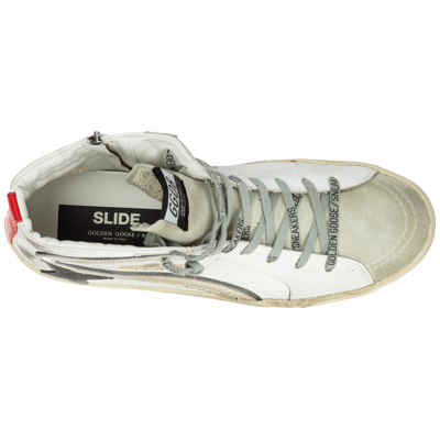 Shop Golden Goose Men's Shoes High Top Leather Trainers Sneakers  Slide In White
