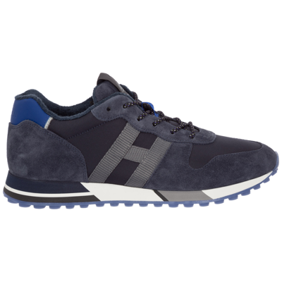 Shop Hogan Men's Shoes Trainers Sneakers   H383 In Blue