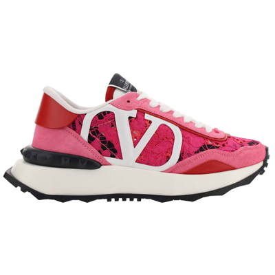 Shop Valentino Women's Shoes Trainers Sneakers   Lacerunner In Pink