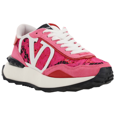 Shop Valentino Women's Shoes Trainers Sneakers   Lacerunner In Pink