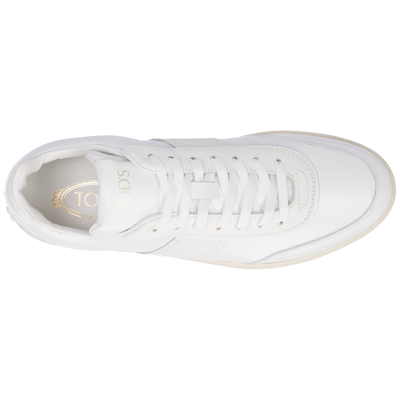 Shop Tod's Women's Shoes Leather Trainers Sneakers  Tabs In White