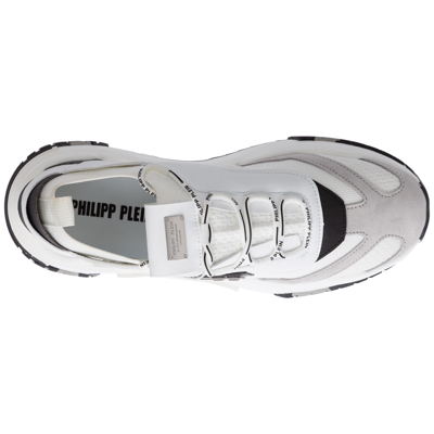 Shop Philipp Plein Men's Shoes Leather Trainers Sneakers  Trainer Predator Vegan In White
