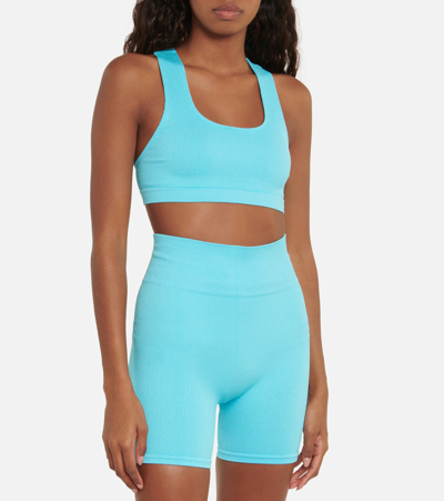 Shop Prism Elated Bra And Composed Shorts Set In Turquoise