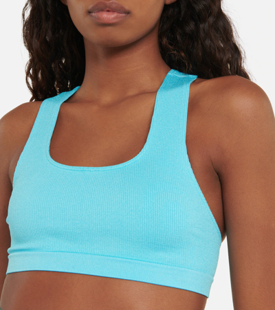 Shop Prism Elated Bra And Composed Shorts Set In Turquoise