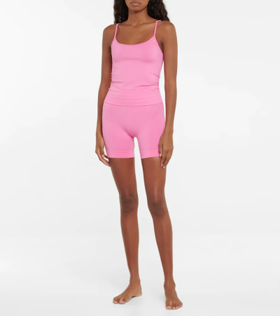 Shop Prism Harmonious Tank Top And Composed Shorts Set In Fuschia