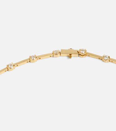 Shop Melissa Kaye Zea Linked 18kt Gold Necklace With Diamonds In Yg/diamond