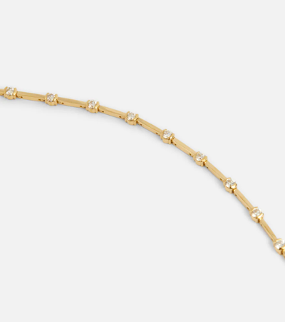 Shop Melissa Kaye Zea Linked 18kt Gold Necklace With Diamonds In Yg/diamond