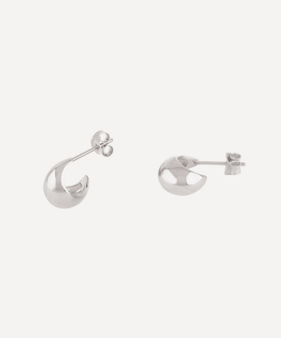 Dinny Hall Silver Mini Scoop Hoop Earrings In Silver