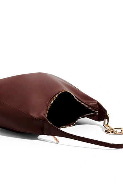 Shop House Of Want Newbie Vegan Leather Shoulder Bag In Dark Brown