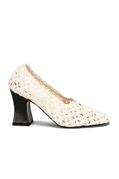 The Row Crocheted Organic Cotton-blend Pumps In Milk
