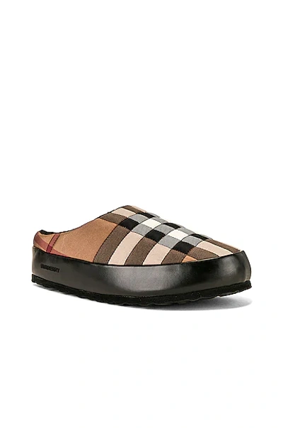 Shop Burberry Northaven Slipper In Birch Brown Check