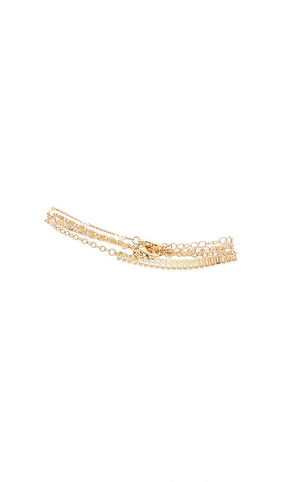 Shop 8 Other Reasons Rhinestone Anklet In Metallic Gold