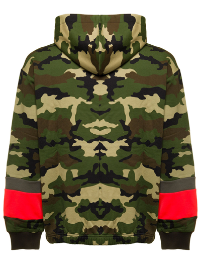 Shop Dolce & Gabbana Man's Camouflage Cotton Hoodie In Multicolor