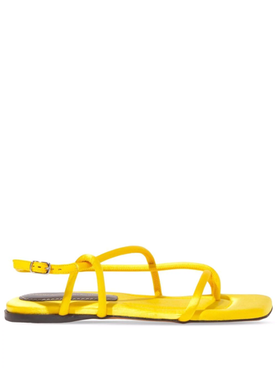 Shop Proenza Schouler Square Strappy Sandals In Yellow