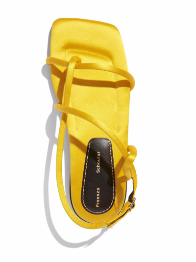 Shop Proenza Schouler Square Strappy Sandals In Yellow