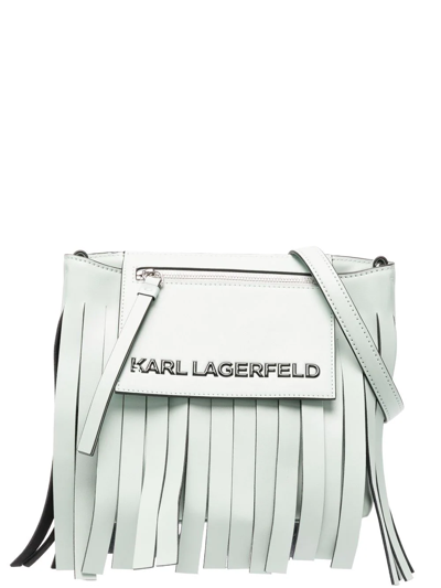 Karl Lagerfeld K/fringe Mini Hobo Bag In Green