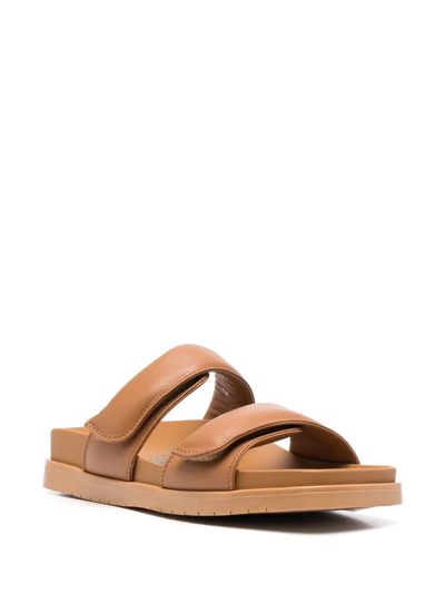 Shop Doucal's Side Touch-strap Sandals In Nude