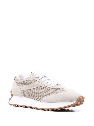Shop Doucal's Logo-patch Detail Sneakers In Nude
