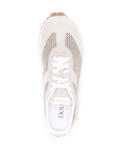 Shop Doucal's Logo-patch Detail Sneakers In Nude