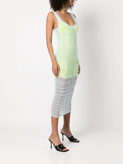 Shop Alexander Wang Double Layer Ruched Dress In Multicolour