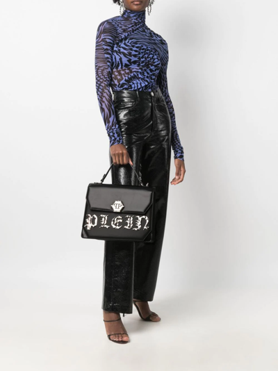 Shop Philipp Plein Big Gothic Plein Shoulder Bag In Black