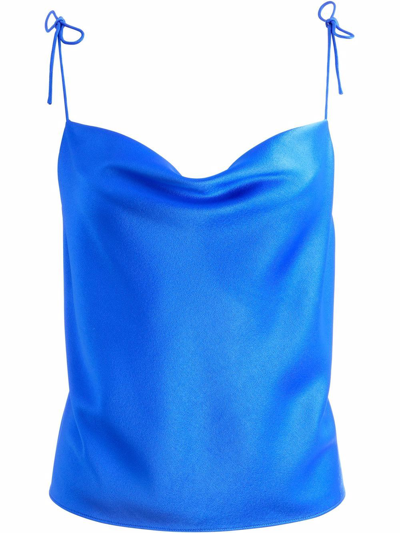 Shop Alice And Olivia Harmon Draped Cami Top In Blau