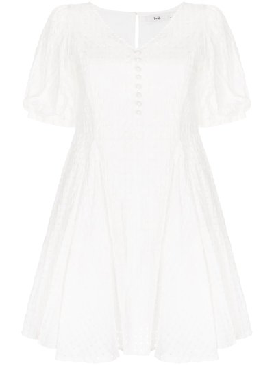 Shop B+ab Flared Mini Dress In Weiss