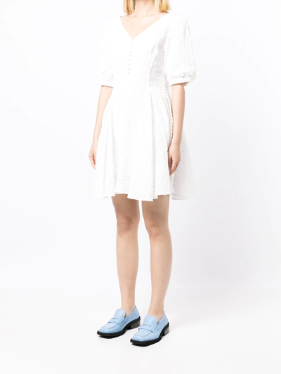 Shop B+ab Flared Mini Dress In Weiss