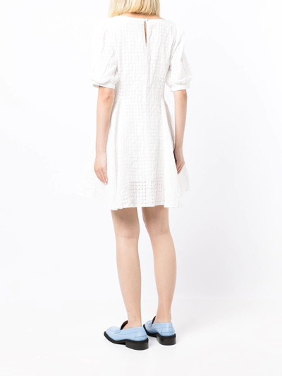 Shop B+ab Flared Mini Dress In Weiss