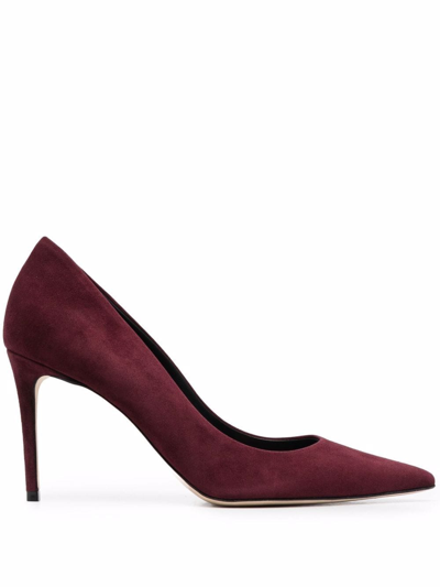 Shop Scarosso X Brian Atwood Gigi Suede Pumps In Purple