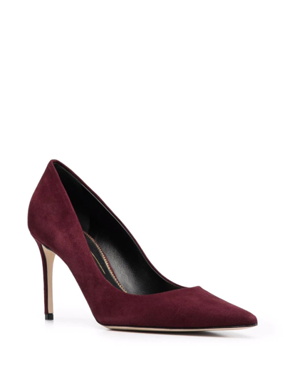 Shop Scarosso X Brian Atwood Gigi Suede Pumps In Purple