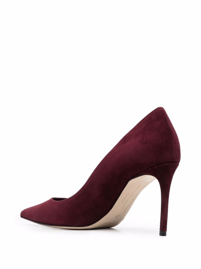 Shop Scarosso X Brian Atwood Gigi Suede Pumps In Purple