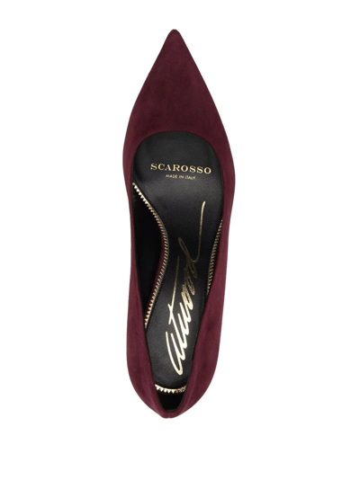 Scarosso X Brian Atwood Gigi Suede Pumps In Purple