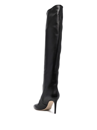 Scarosso X Brian Atwood Carra Leather Boots In Black