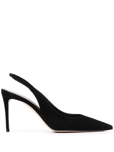 Scarosso X Brian Atwood Sutton Slingback Pumps In Black