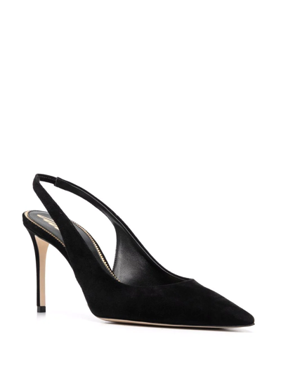 Scarosso X Brian Atwood Sutton Slingback Pumps In Black