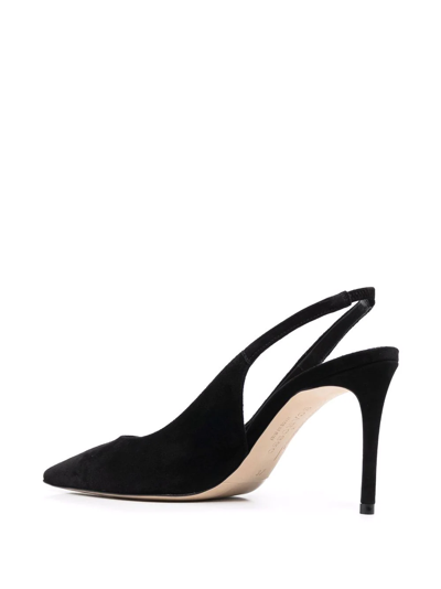 Scarosso X Brian Atwood Sutton Slingback Pumps In Black
