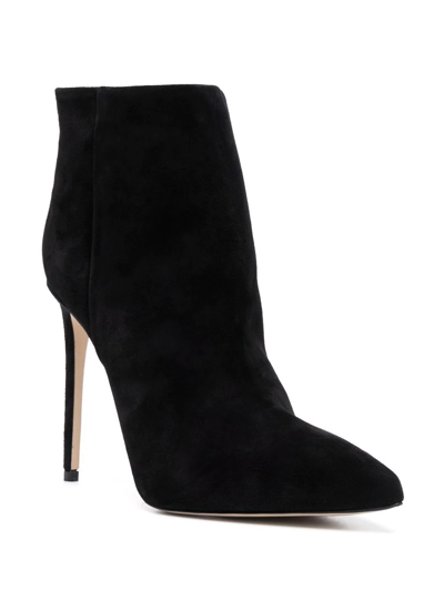 Scarosso X Brian Atwood Fabi Suede Ankle Boots In Black
