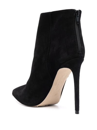 Scarosso X Brian Atwood Fabi Suede Ankle Boots In Black