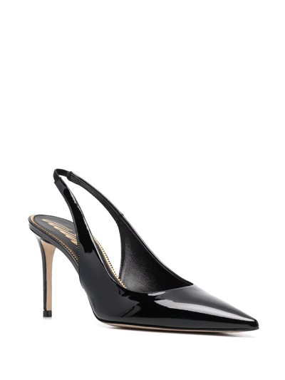 Scarosso X Brian Atwood Sutton Slingback Pumps In Black