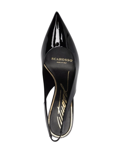 Scarosso X Brian Atwood Sutton Slingback Pumps In Black