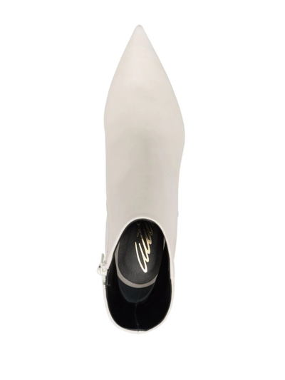 Scarosso X Brian Atwood Anya Leather Ankle Boots In Neutrals