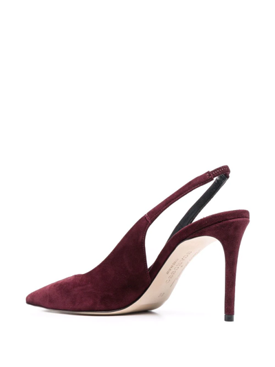 Shop Scarosso X Brian Atwood Sutton Slingback Pumps In Purple