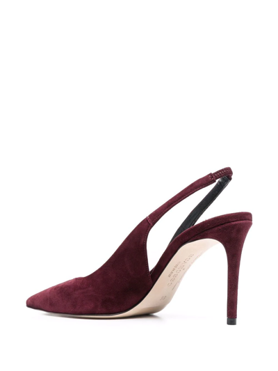 Scarosso X Brian Atwood Sutton Slingback Pumps In Purple