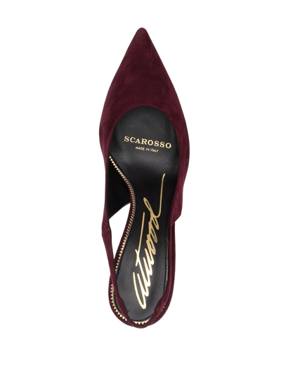 Scarosso X Brian Atwood Sutton Slingback Pumps In Purple
