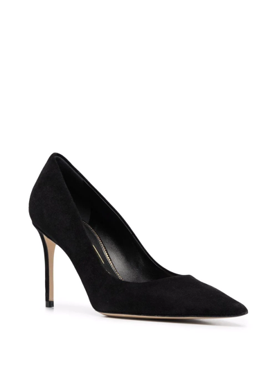 Scarosso X Brian Atwood Gigi 95mm Suede Pumps In Black - Suede